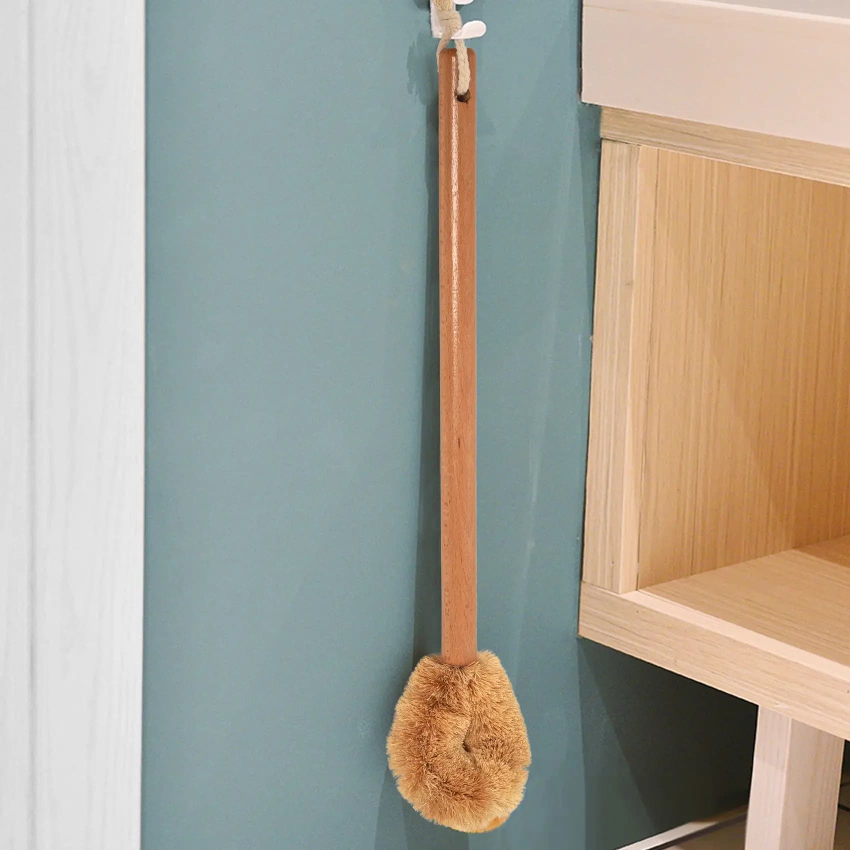 M12K-Updated Modern Version Toilet Bowl Brush, Natural Coconut Fiber Brush Head And Beechwood Handle For Bathroom Toilet - Sturd