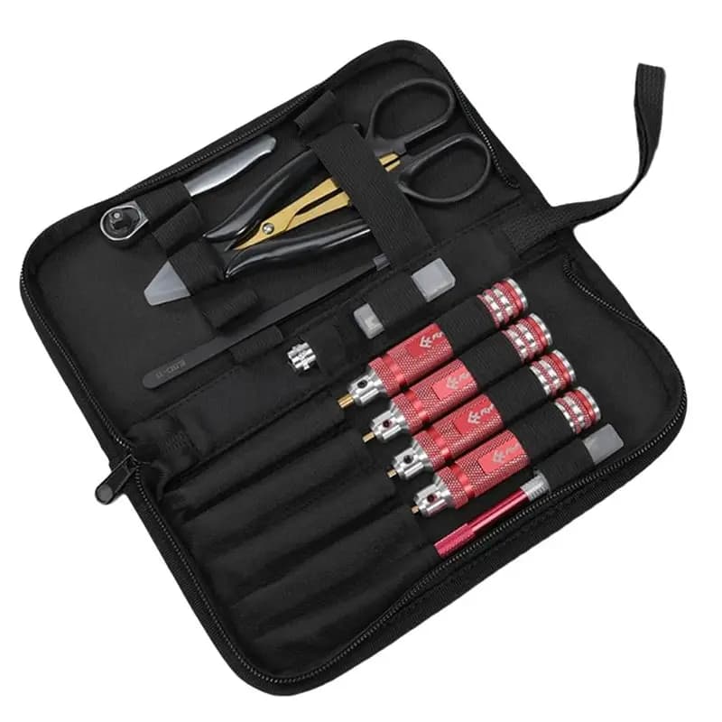 Aug. RC FPV Tool Kit Mini Ratchet Socket Prop Car Repair Frame Model 9 Pieces Crossing Aircraft Model Repair Tool Set