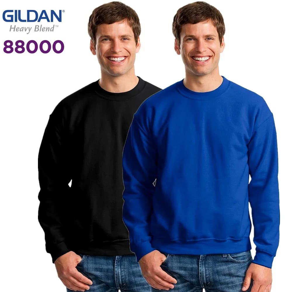 GILDAN 88000 Felpe in cotone solido da uomo in pile Felpe sportive attive per uomo O-Collo Plus Size Pullover Felpe da uomo