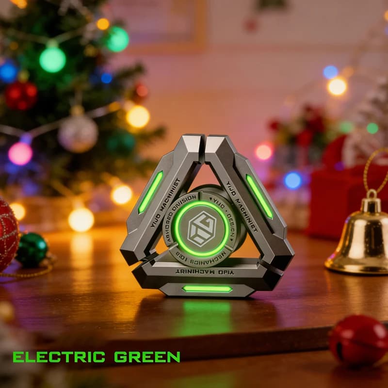 Fidget Spinner in metallo luminoso - Spinner giroscopico per adulti, antistress, giocattolo EDC silenzioso, sollievo dall'ansia del TDAH, regalo fantastico