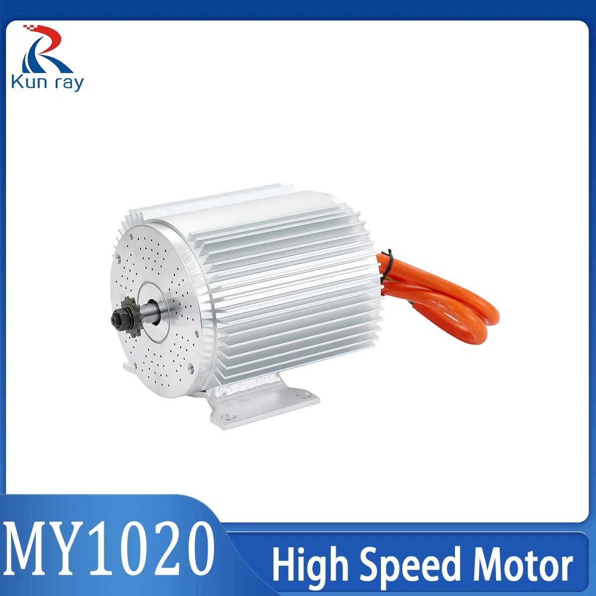 MY1020 Kunray Motore BLDC senza spazzole per scooter elettrico con dissipatore di calore per scooter elettrico E Bike Motor Moto Parte fai da te