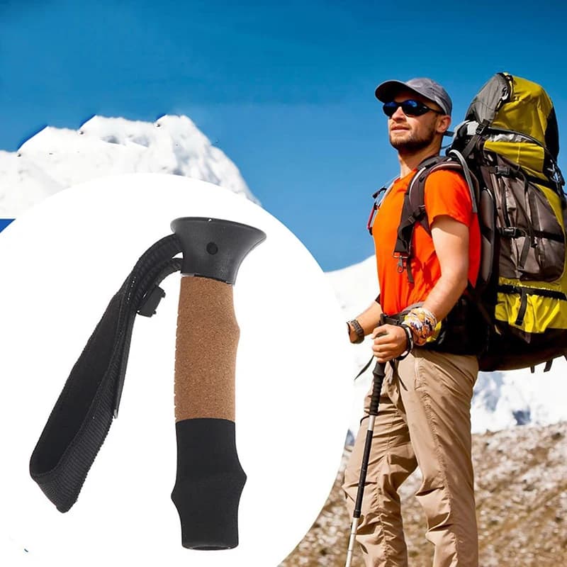 1Pc Trekking Pole Handle Grip Repair Accessory Walking Stick For Outdoor Activities Rock Climbing Mountaineering Camping Travel