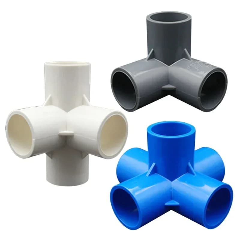 Internal diameter 20mm-40mm 3 way PVC connectors/4-way/5-way Fittings for water supply pipes Same plastic T tubes
