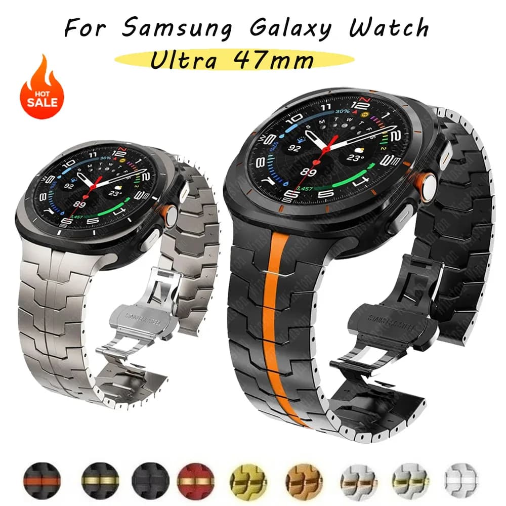 Titanium Band for Samsung Galaxy Watch Ultra 2025 Men Bracelet Luxury Metal Strap for samsung 7 ultra Calaxy Ultra 47MM Correa
