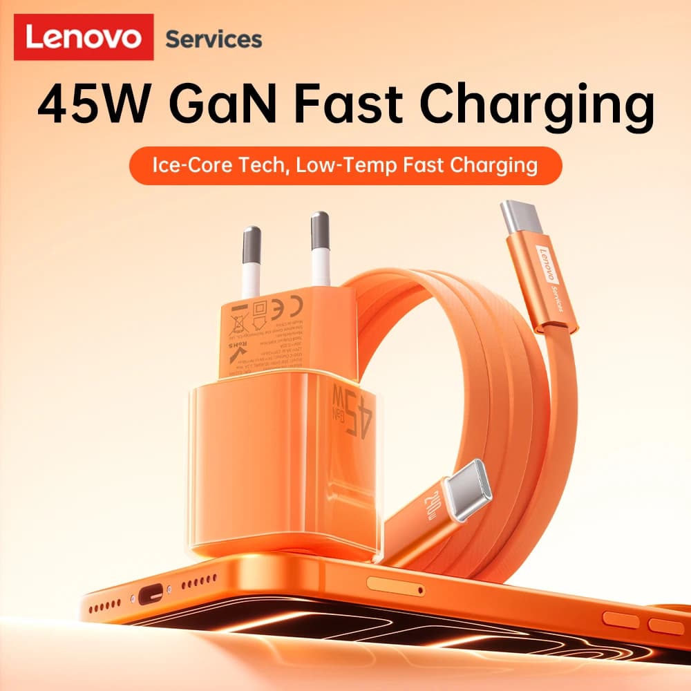 Cavo USB-C a USB-C Lenovo PD 240W per iPhone 17 16 15 Samsung Xiaomi Huawei Tablet Laptop, Cavo Dati USB-C Retrattile