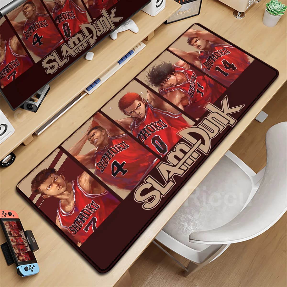 Stampa HD Slam Dunk Mousepad Personalizzato Addensato Anime Tappeto 90x40 cm Tastiera da gioco Tappetino da scrivania Forniture per ufficio Decorazione della stanza Cuscino