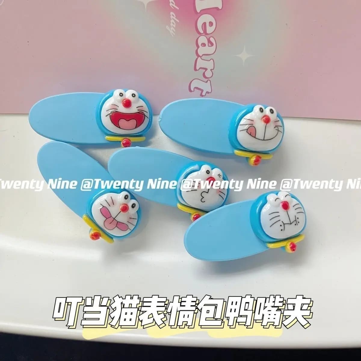 Cute Doraemon Expression Duckbill Hair Clips Ins Style Girly Side Hair Pins Anime Couple Daily Hair Accessories
