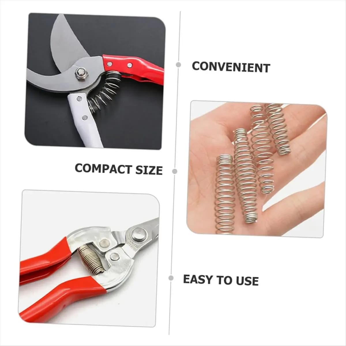 A20I 20pcs Pruning Parts Metal Pruning Shear Springs Silver Tree Pruner Spring Garden Pruner Spring