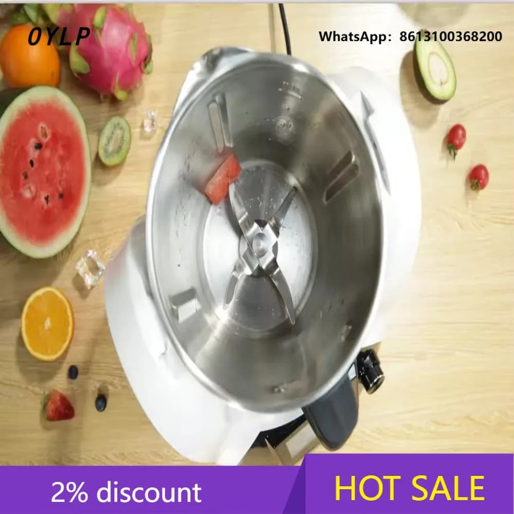 OYLP Digital screen multifunctional blender and food processor, automatic cooker for home kitchen, compact and easy to operate