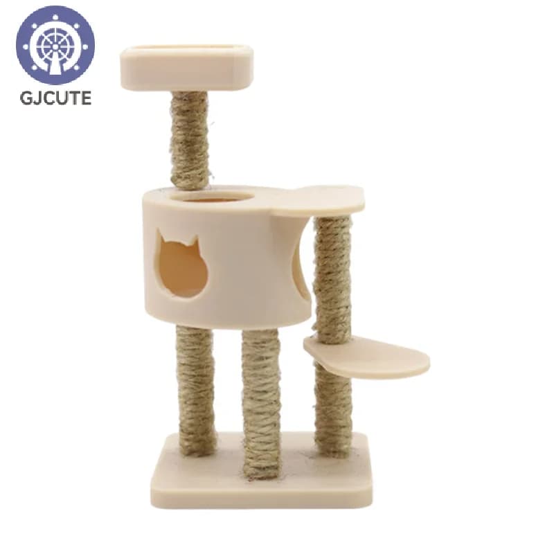 1/12 Simulazione di casa delle bambole Modello di struttura da arrampicata per gatti Accessori per mobili per animali domestici in miniatura Puntelli per costruzione di micro scene