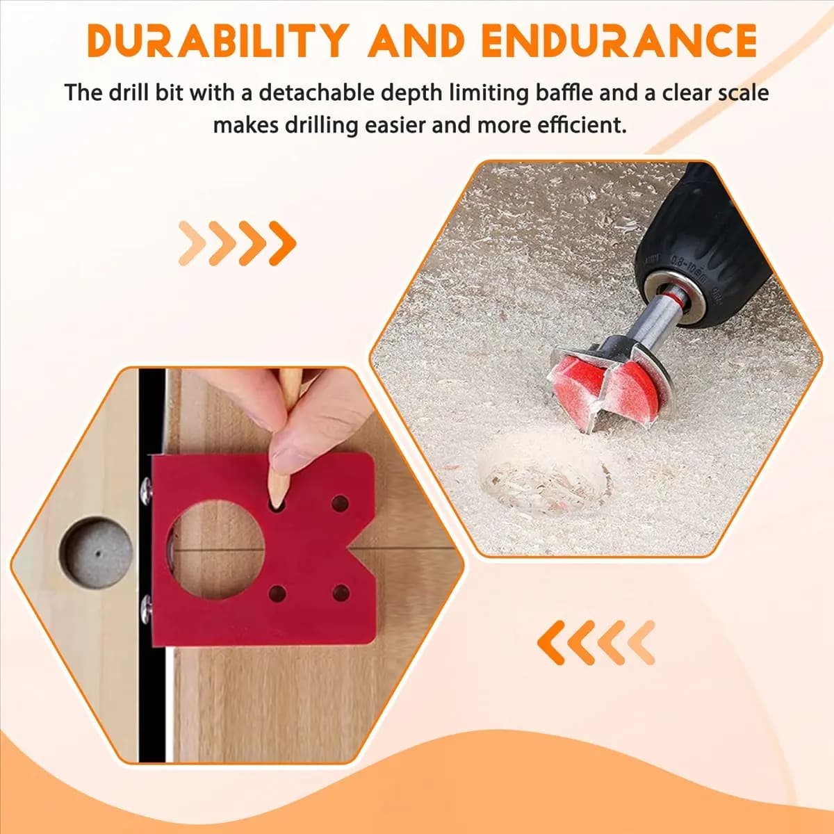 [AA49] Set of 35 mm hinges drill rails, hole cutter for concealed hinges with wooden furniture positioner