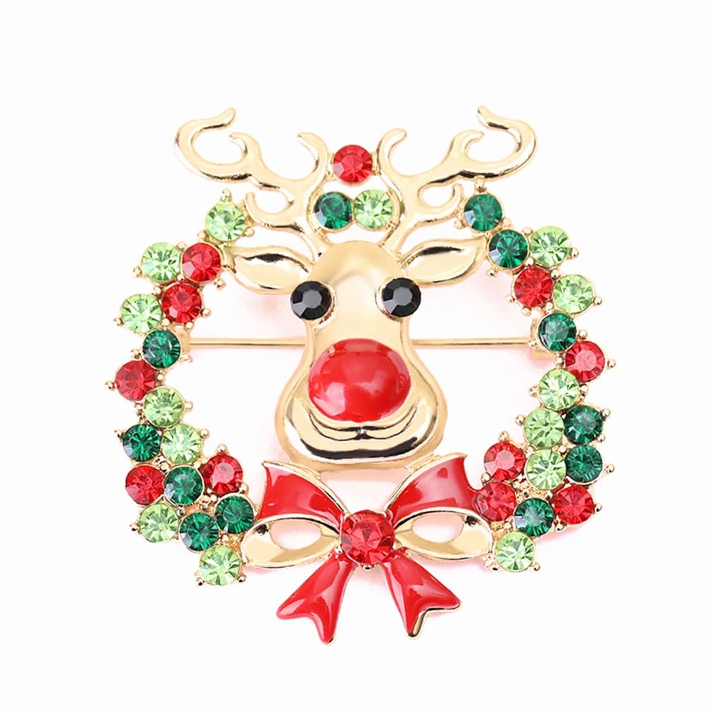 12 pezzi spille natalizie spille natalizie carine realizzate in lega di metallo cappelli sciarpe fazzoletti decorazioni regalo di Natale per bambini