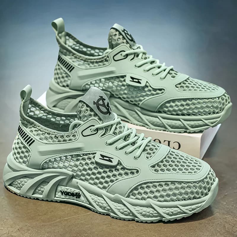 Scarpe da ginnastica casual da uomo estive 2026 nuove, sottili, traspiranti, con fondo spesso, sportive, antiscivolo, da corsa, leggere, con fondo morbido e in mesh