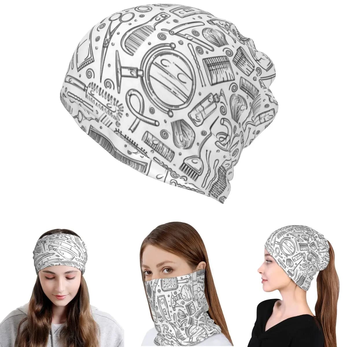 Bandana Multifunzione per Parrucchieri, Sciarpa Avvolgente per Collo, Sciarpa da Ciclismo, Berretto Unisex per Adulti per Tutte le Stagioni
