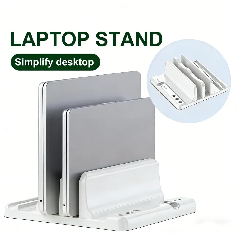 Adjustable Laptop Stand Vertical Save Desktop Space Easy To Place Computer Accessories Scalable Width for Office Desk Storage