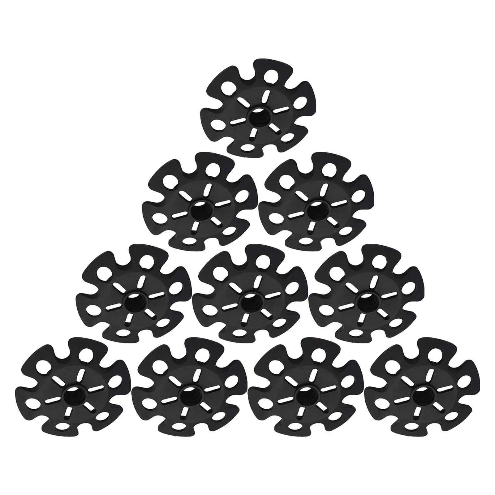 10Pcs Heavy Duty Rubber Snow Flake Baskets for Trekking Poles Prevent Sinking in Snow Mud Smooth Hiking Climbing Gear