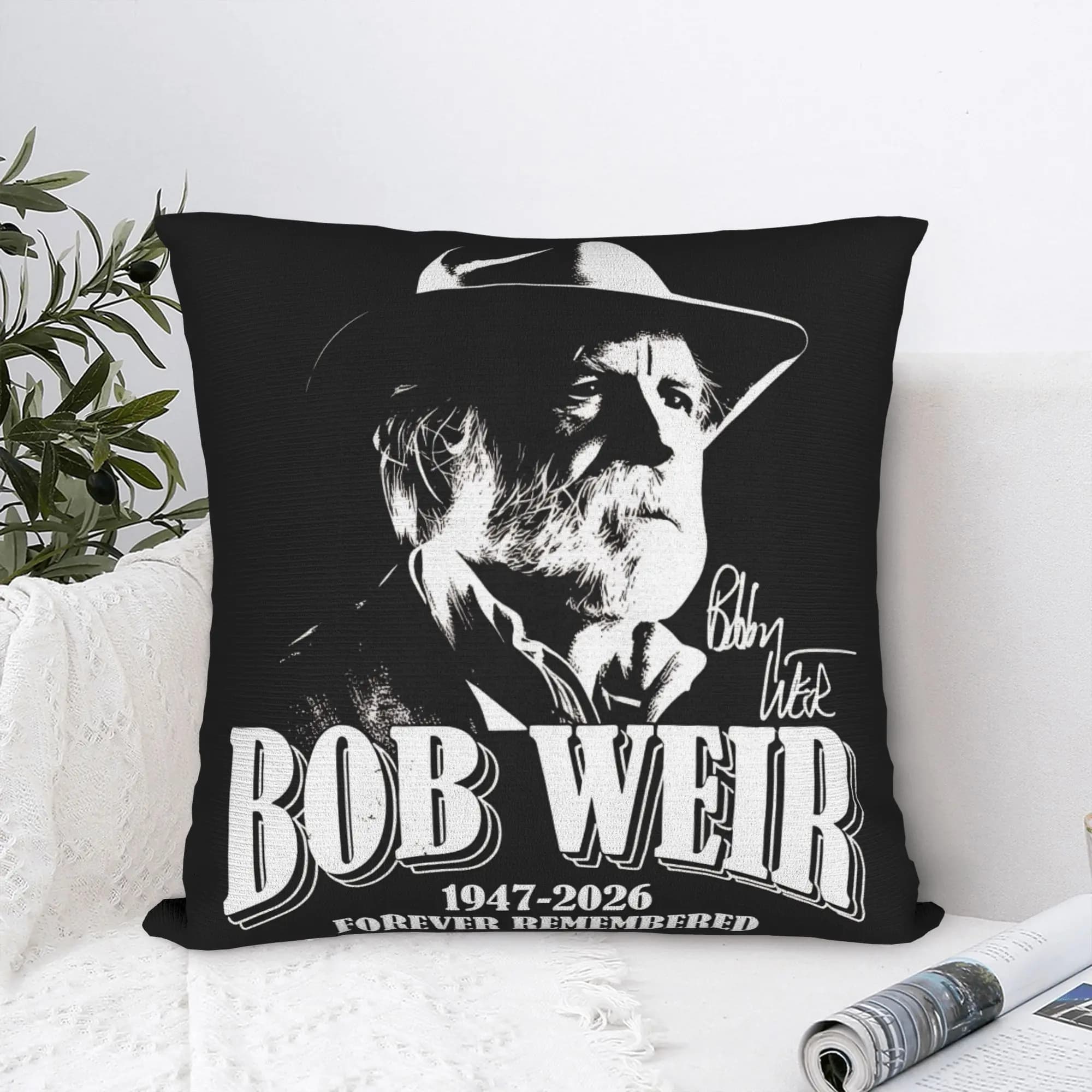 Fodera per cuscino Forever Bob Weir 1947-2026, federa alla moda per divano, auto, decorazioni per la casa, federe comode, regalo di compleanno