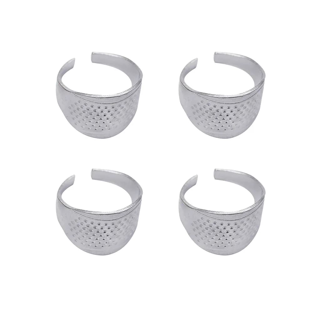 4 pezzi Retro Finger Protector antico anello ditale lavoro a mano ago ditale aghi artigianato domestico fai da te strumenti di cucito accessori