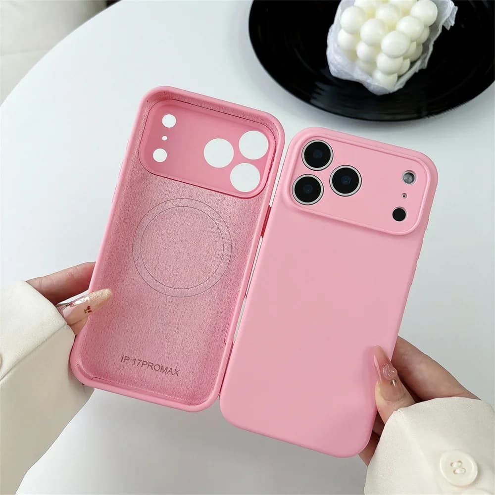 Custodia Protettiva in Silicone per Magsafe per Apple iPhone 17 Air 16 15 14 Plus 13 Pro Max, Cover Magnetica per Ricarica Wireless