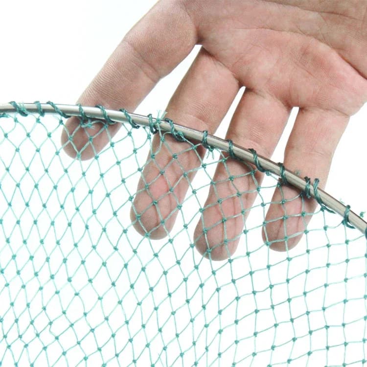 Hand Knotted Land Fishing Net Head Big Top Fish Catch Nets Fishing Landing Dip Hand Net