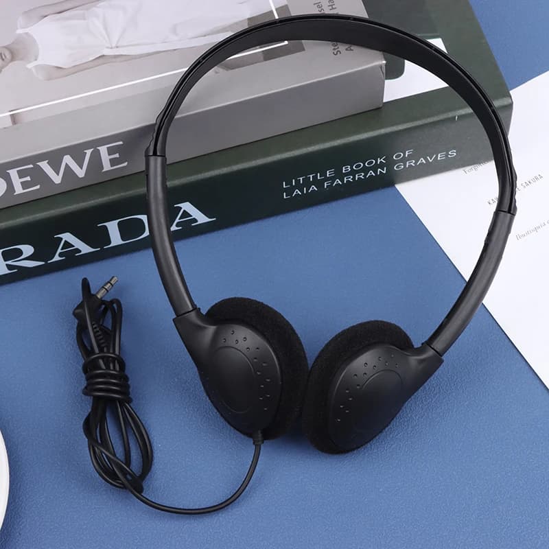 3.5mm Universal Wired Computer Headphones Without Microphone Headphones Stereo Wired With Noise Cancellation Sports MP3