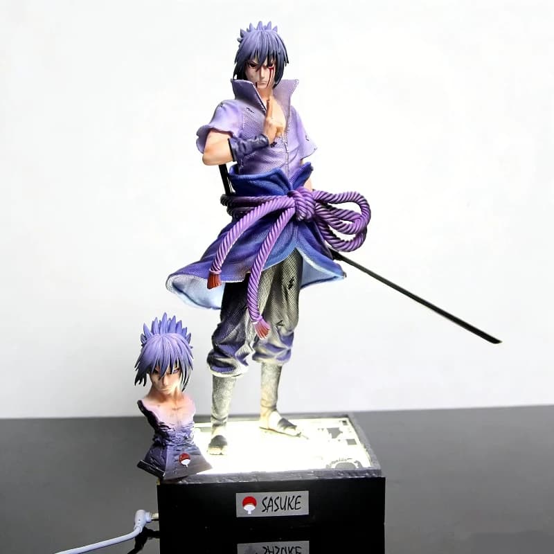 Nuova statua da collezione anime GK da 36 cm, modello 2026, con design a due teste e base luminosa, ideale come regalo