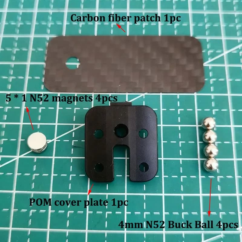 ZOOM Monete EDC Accessori Diapason in titanio Shrapnel Patch in fibra di carbonio Perline a molla EDC Fidget Spinner Parti di giocattoli