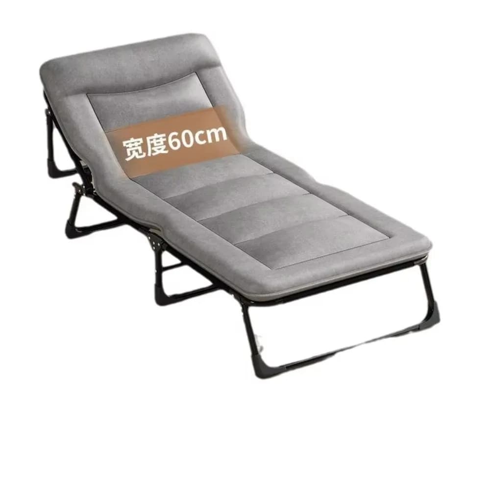 Semplice Lettino Reclinabile per Adulti, Letto Pieghevole in Metallo Portatile per Ufficio, Casa, Esterni, Hotel - per Pausa Pranzo o Relax