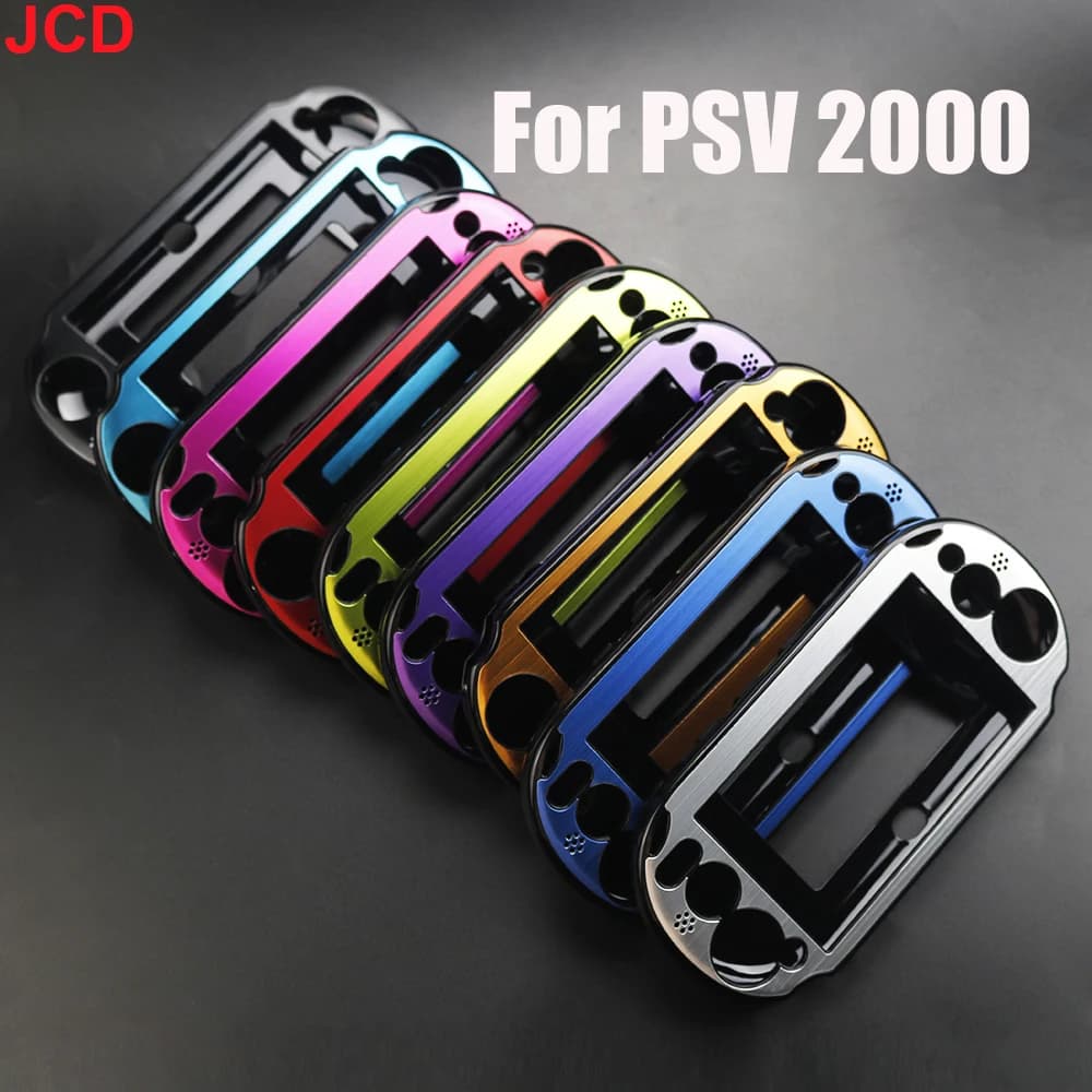 JCD Custodia rigida in metallo di alluminio Custodia protettiva in pelle per PS Vita PSV 2000 Controller di gioco per PS Vita 2000 Accessori