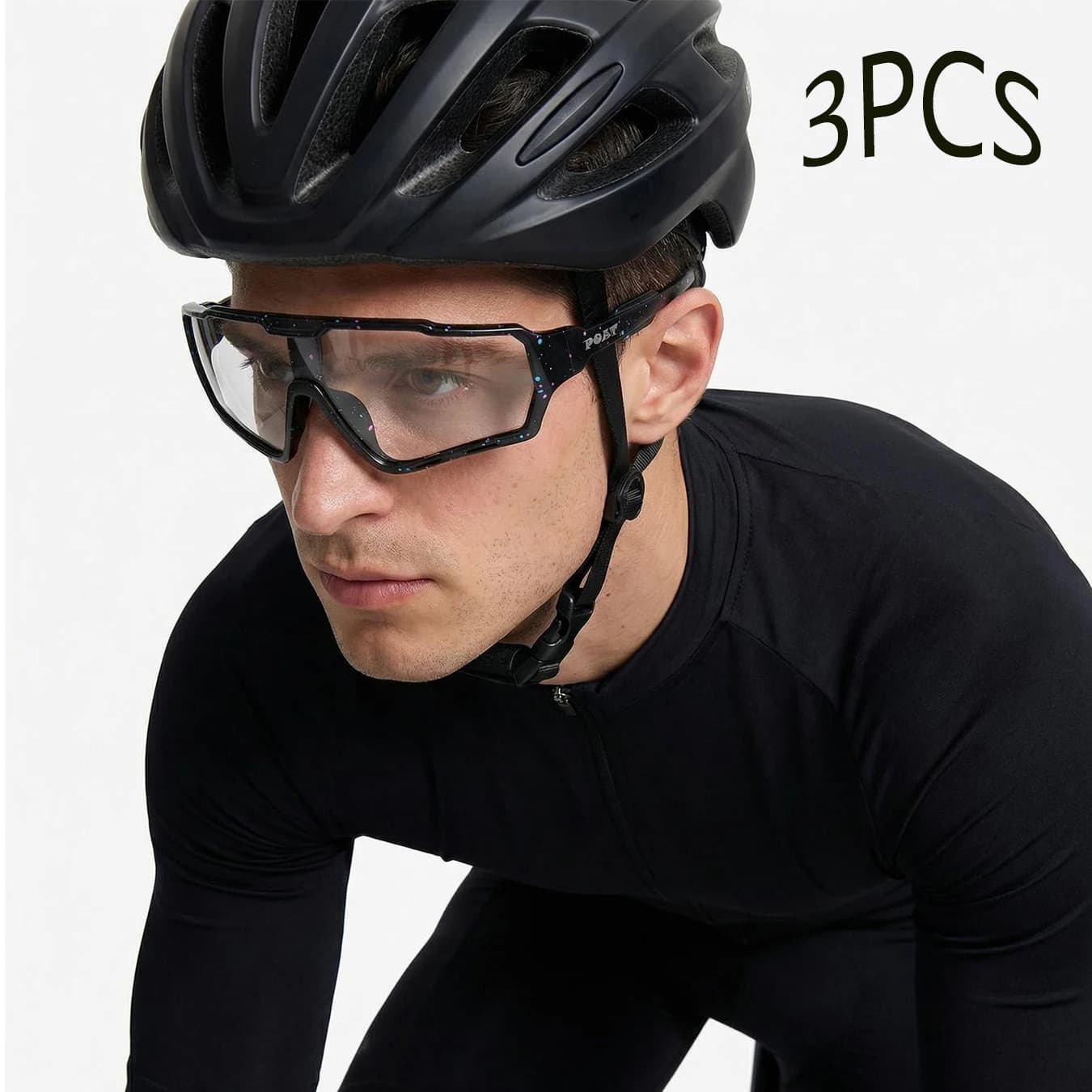 Set di 3 Occhiali da Sole Fotocromatici Unisex, Occhiali Sportivi Antivento per Ciclismo, MTB, Corsa, Escursionismo e Pesca