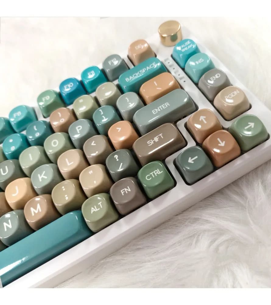 Keycap Mechanical Keyboard Customized PBT Sublimation Keycap Glossy Forest Glossy Keycap