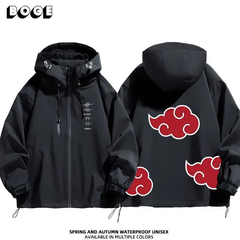Naruto Shippuden anime periferiche bidimensionali giacche con cappuccio da uomo e da donna, giacche da coppia, giacche casual e calde