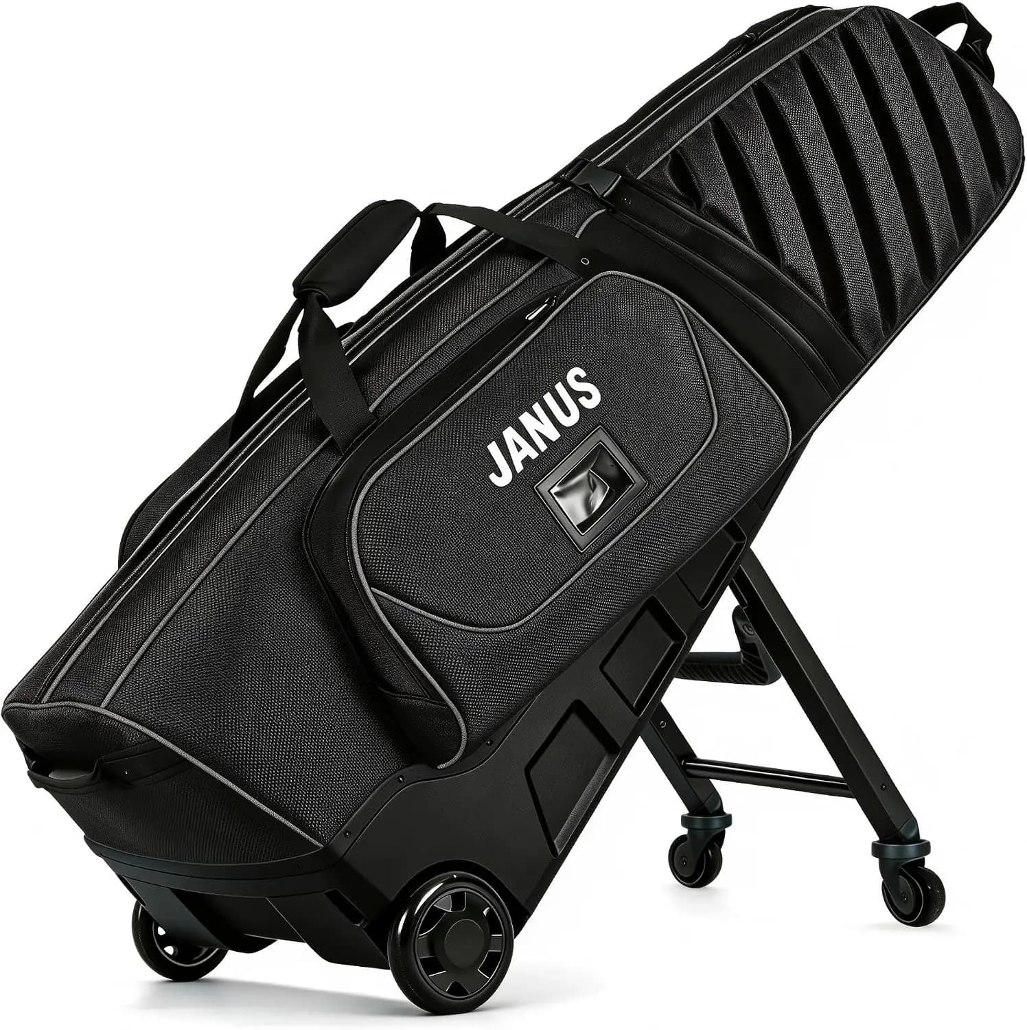 Airline Golf Club Travel Bag with 360° Spinner Wheels, Collapsible Support Leg System, Reinforced Hard Base, Golf Travel Case for Airlines, Airline-Ready Golf Travel Cover