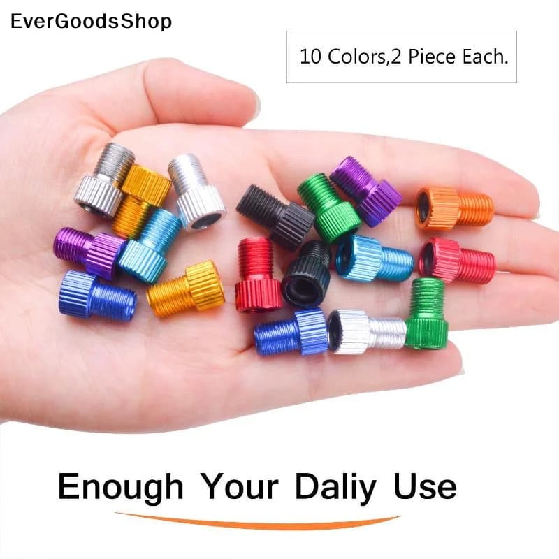 New 20pcs Bicycle Valve Pump Converter Adapter Presta To Schrader Convert Nozzle Inflation Adaptor F/V To A/V Bike Valve Adapter
