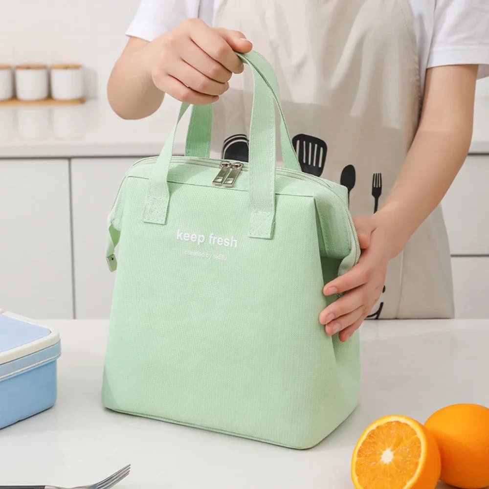 Bento Bag Large Capacity Oxford Cloth Lunch Bag Insulated Lunch Box Bag Stain Resistant For Commuting Daily Use Work