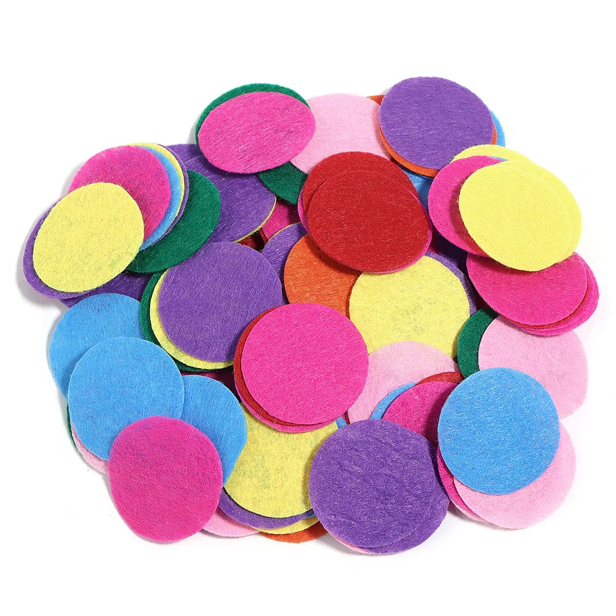 1/1.5/2/2.5/3/3.5/4/4.5cm Cuscinetti circolari in feltro rotondi non tessuti per la lavorazione fai da te Giocattolo Supporto per fiori Accessori per capelli Filtri sottovuoto