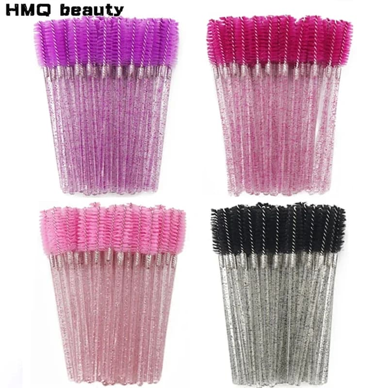 50PCS Eyelash Brushes Disposable Eyelashes Mascara Bacchette Applicator Eyelash Extension Brushes Eyebrows Tools
