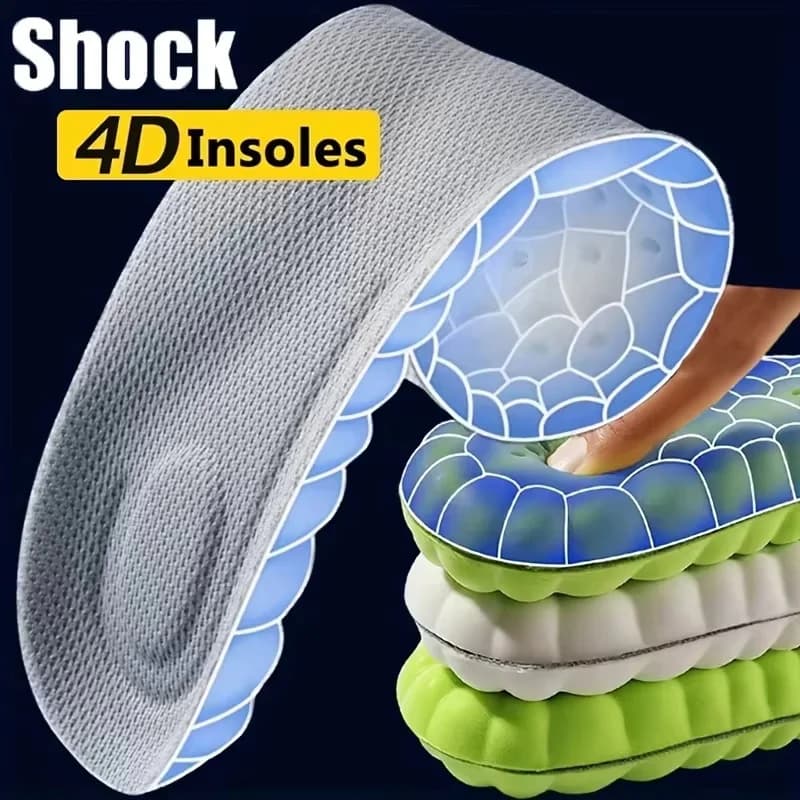 4 pcs racing insole 4D sports shoes super soft soles for feet baskets sole for shoes support for arch inserts orthopaedic unisex