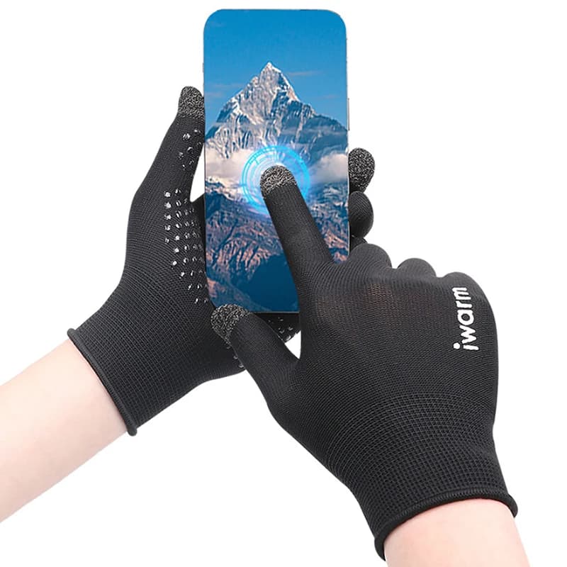 1Pair Anti-ultraviolet Outdoor Sports Running Glove Warm Touch Screen Gym Fitness Full Finger Glove Unisex Knitted Gloves