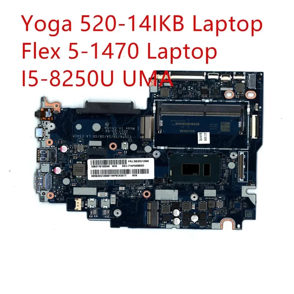 Motherboard For Lenovo Legion ideapad Yoga 520-14IKB/Flex 5-1470 Laptop Mainboard I5-8250U UMA 5B20Q12999