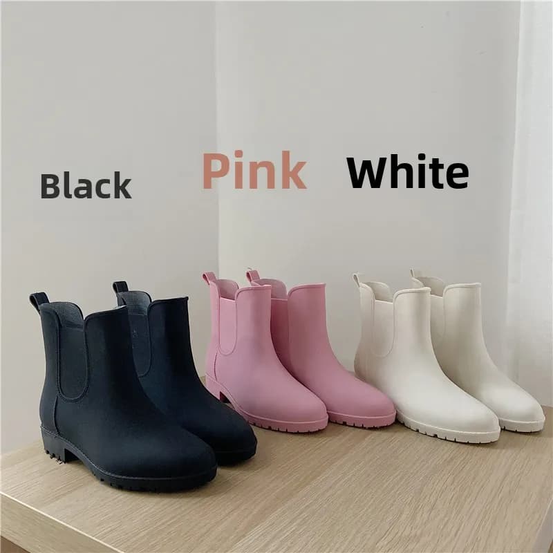 Adorabili Stivali da Pioggia alla Moda per Donne, Antiscivolo, Resistenti, con Suola Morbida, Comodi per Uso Esterno, Scarpe in PVC
