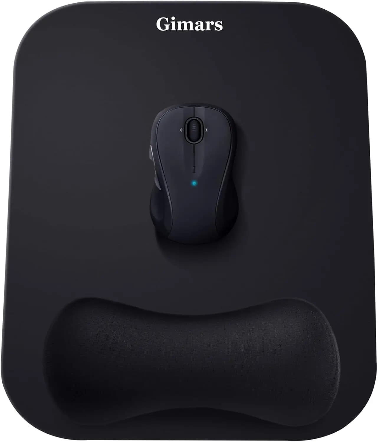 Tappetino per mouse grande in memory foam con poggiapolsi, supporto ergonomico per ufficio e gaming, base antiscivolo da 11x8,26 pollici