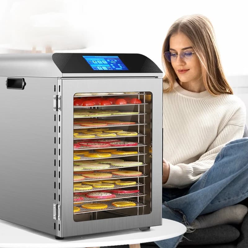 Macchina Intelligente per Frutta Secca, Essiccatore Alimentare Automatico con Touch Screen per Uso Domestico e Commerciale, per Frutta, Verdura e Carne
