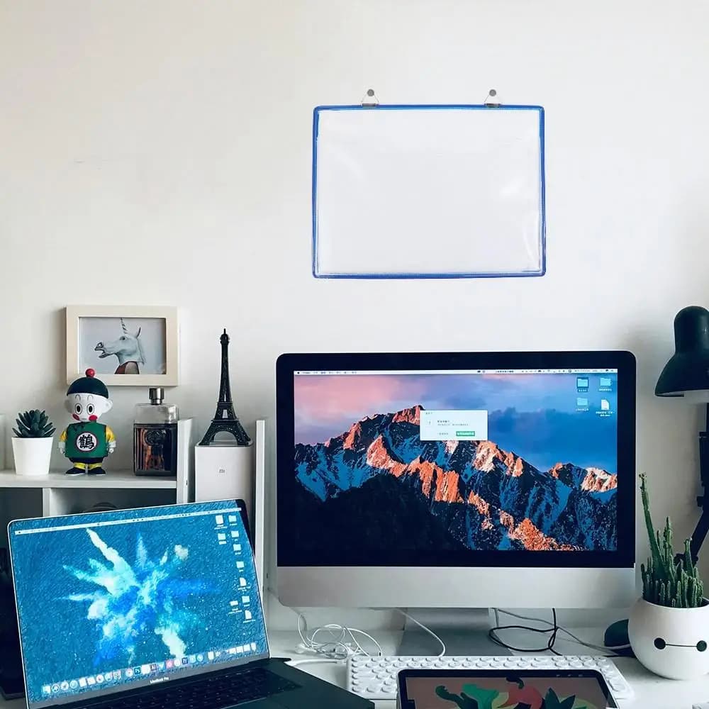 Organizzatore di ricevute A4 portatile da appendere alla parete Cartella di file in plastica resistente all'acqua Borsa per documenti trasparente impermeabile Studente