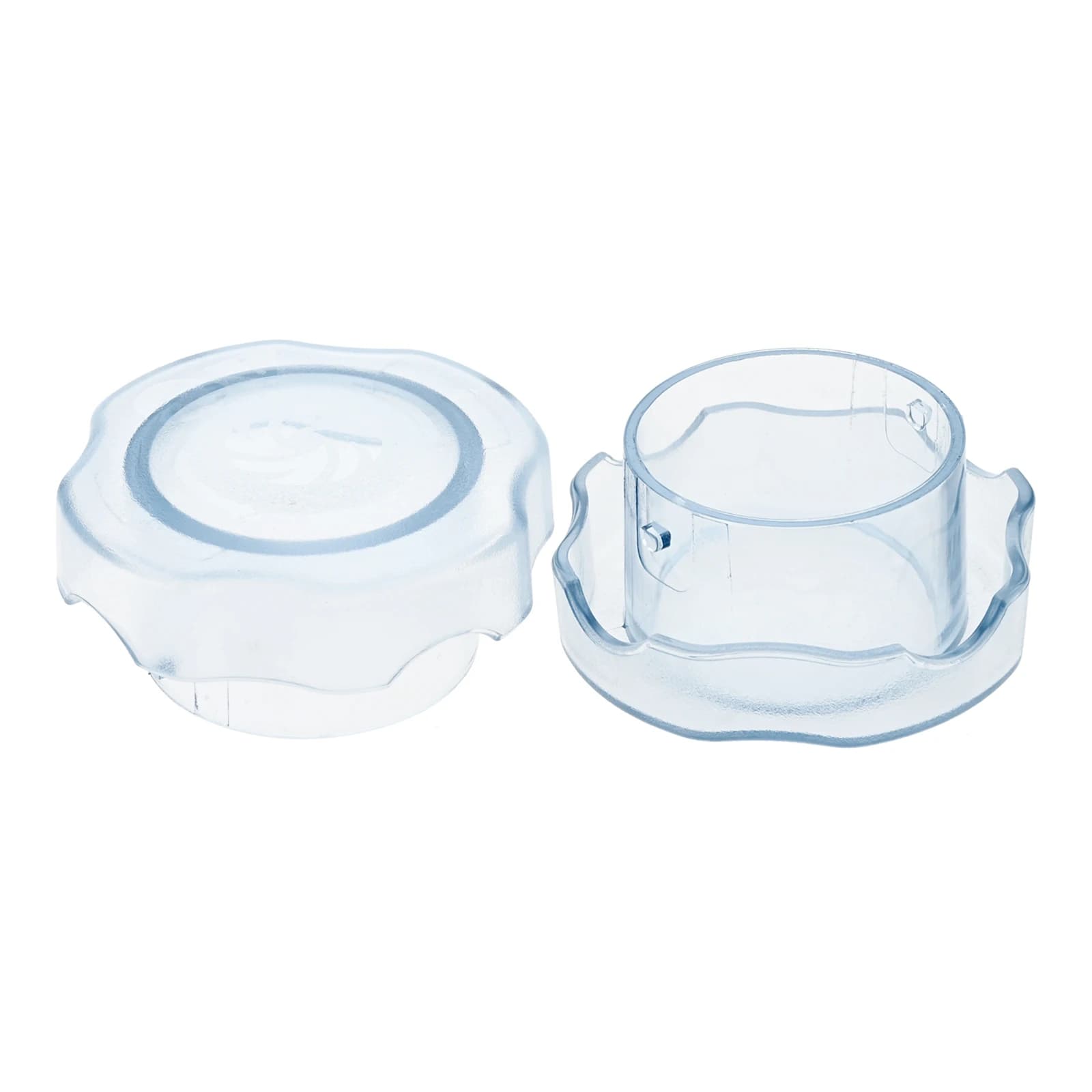 Tappo del coperchio del frullatore in plastica trasparente da 2 pezzi adatto per Vita-mix Contenitore a basso profilo da 64 once Pro750 Pro300 VM0158 VM0103 Parte di ricambio