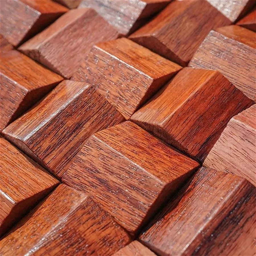 Pannello acustico per piastrelle a mosaico con diffusore per rivestimento murale in legno 3D per musica stereo HIFI Ristorante Negozio d'arte TV Video Room Decorazione da parete