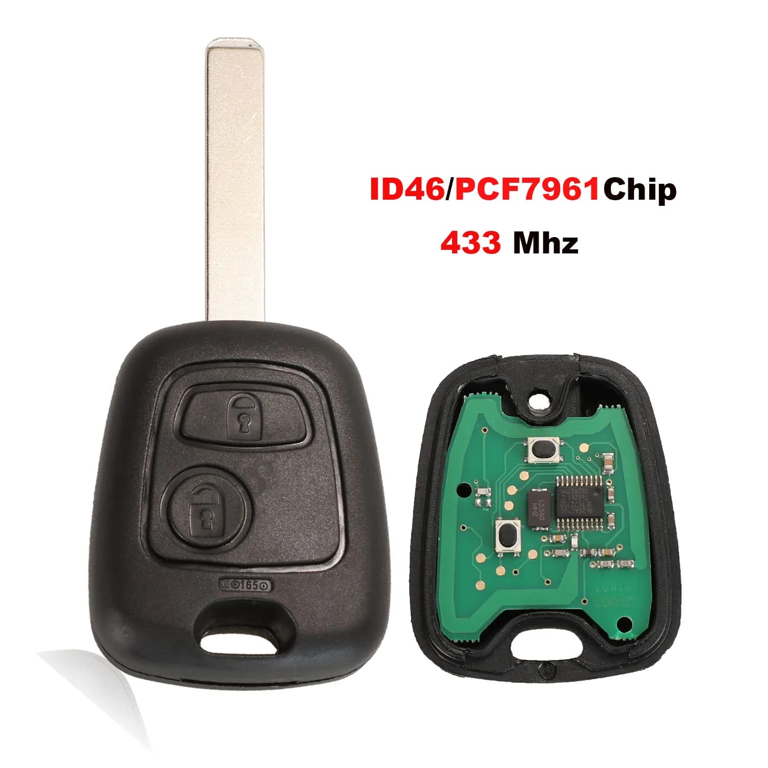 Jingyuqin Chiave Dell'automobile Per Peugeot 307 Per Citroen C1 C3 VA2 Lama 433MHZ Con PCF7961 Chip di Controllo Remoto Borsette Senza Chiave