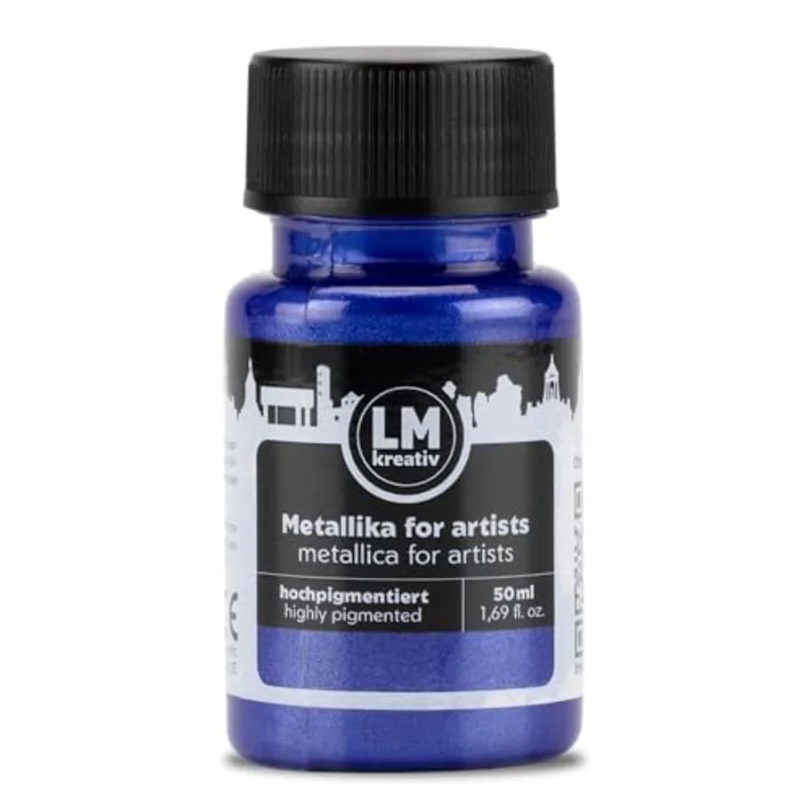 Metallic Acrylic Paint 1.69 fl oz - - Premium Metallic Paint for Artists and Crafters. High Coverage, Lightfast and Durable. Id