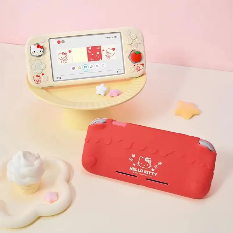 Nuova custodia protettiva in silicone per Nintendo Switch Lite Hello Kitty Kuromi Cinnamoroll Anime Design Soft Shell Set completo regalo per G