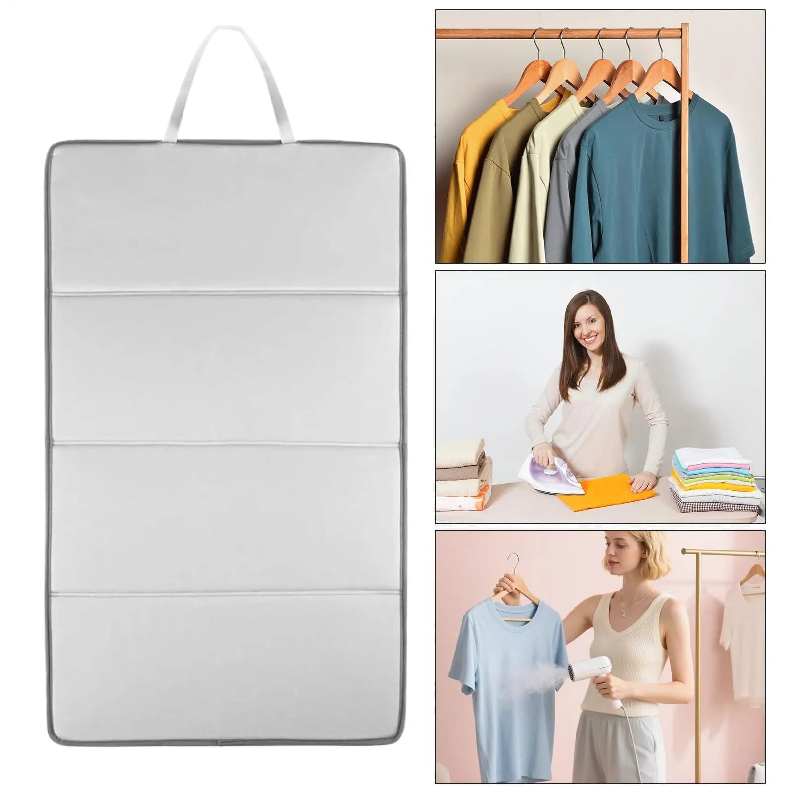 Steaming Board Folding Double-Sided Garment Ironing Holder Steam Iron Board for Sewing Storage Wall Laundry Home Dry Cleaning